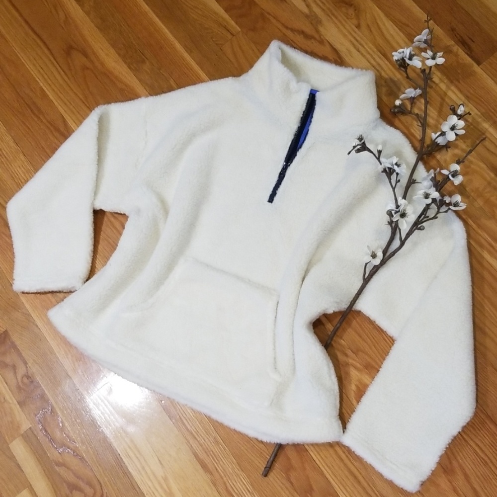 NWT J Crew Sherpa Pullover, sz XL